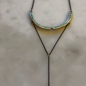 Long Gold Pendant Necklace